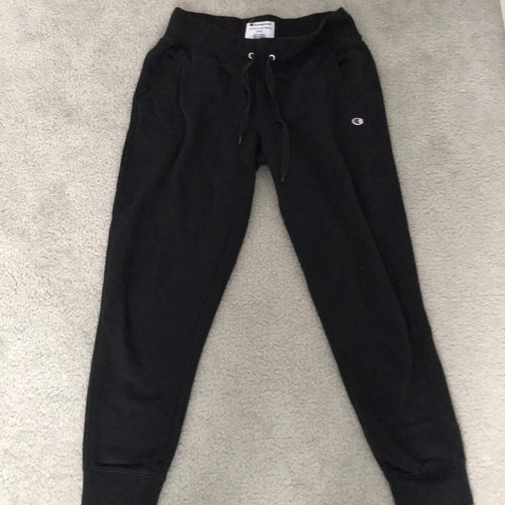 Women’s black champion joggers